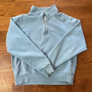 Brandy Melville (John Galt) Blue Quarter-Zip Pullover